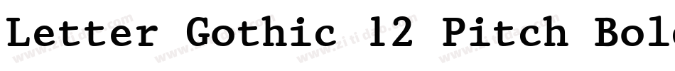 Letter Gothic 12 Pitch Bold Italic BT字体转换